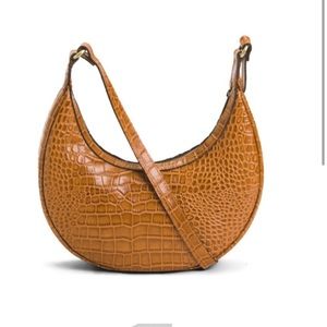 PATRICIA NASH Brown Coley
Leather Crescent Shaped Croc
Embossed Hobo